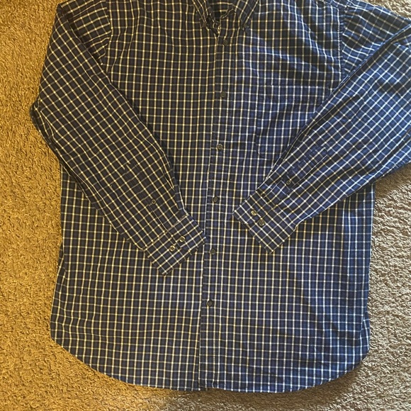 Basic Editions Men XLT Great condition No flaws Blue checkered button down shirt - Picture 11 of 11